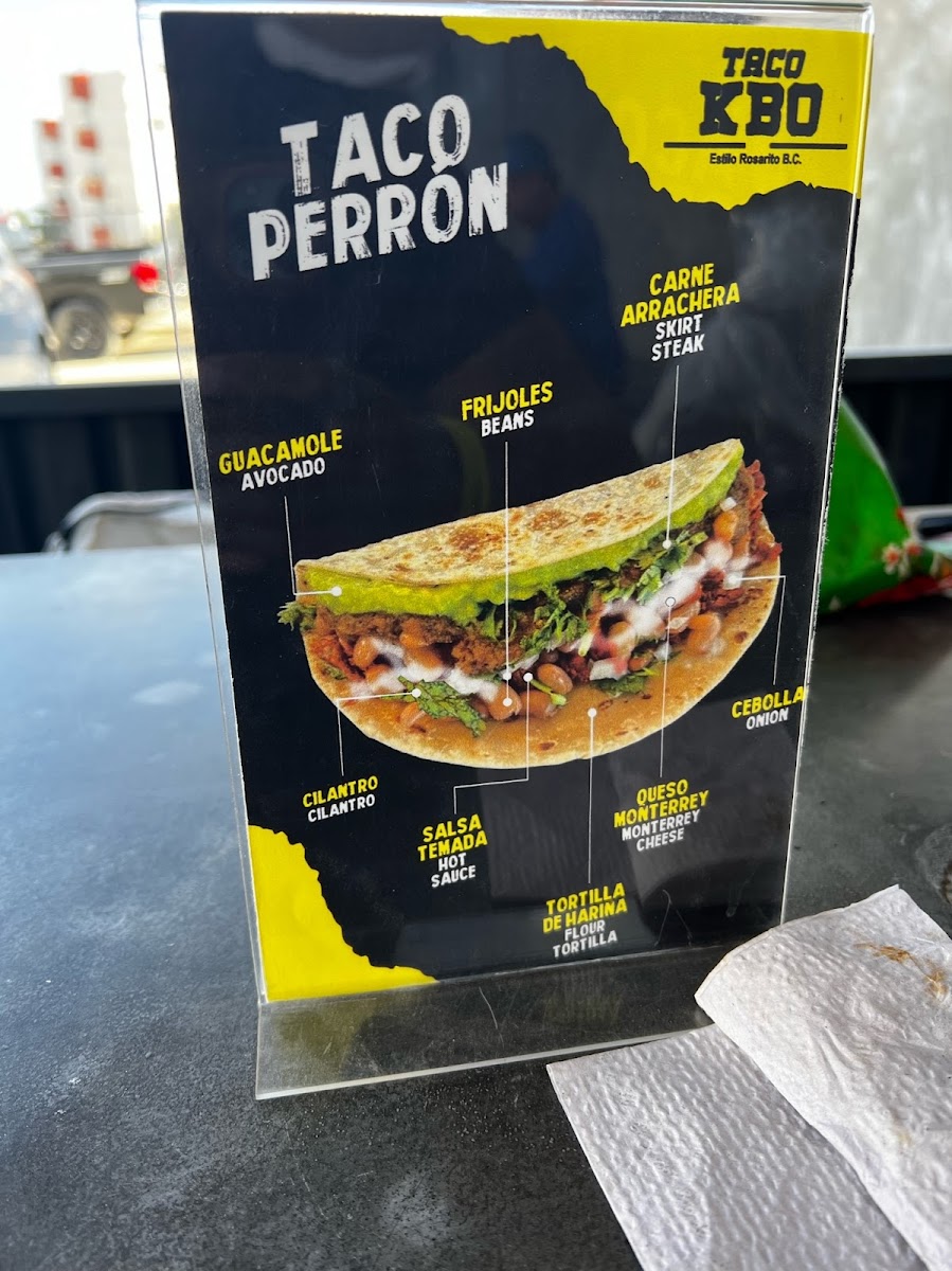 Menu Taco Kbo-1