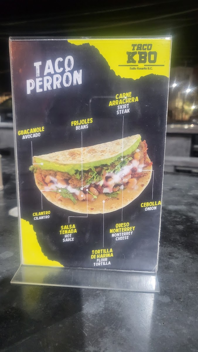 Menu Taco Kbo-4