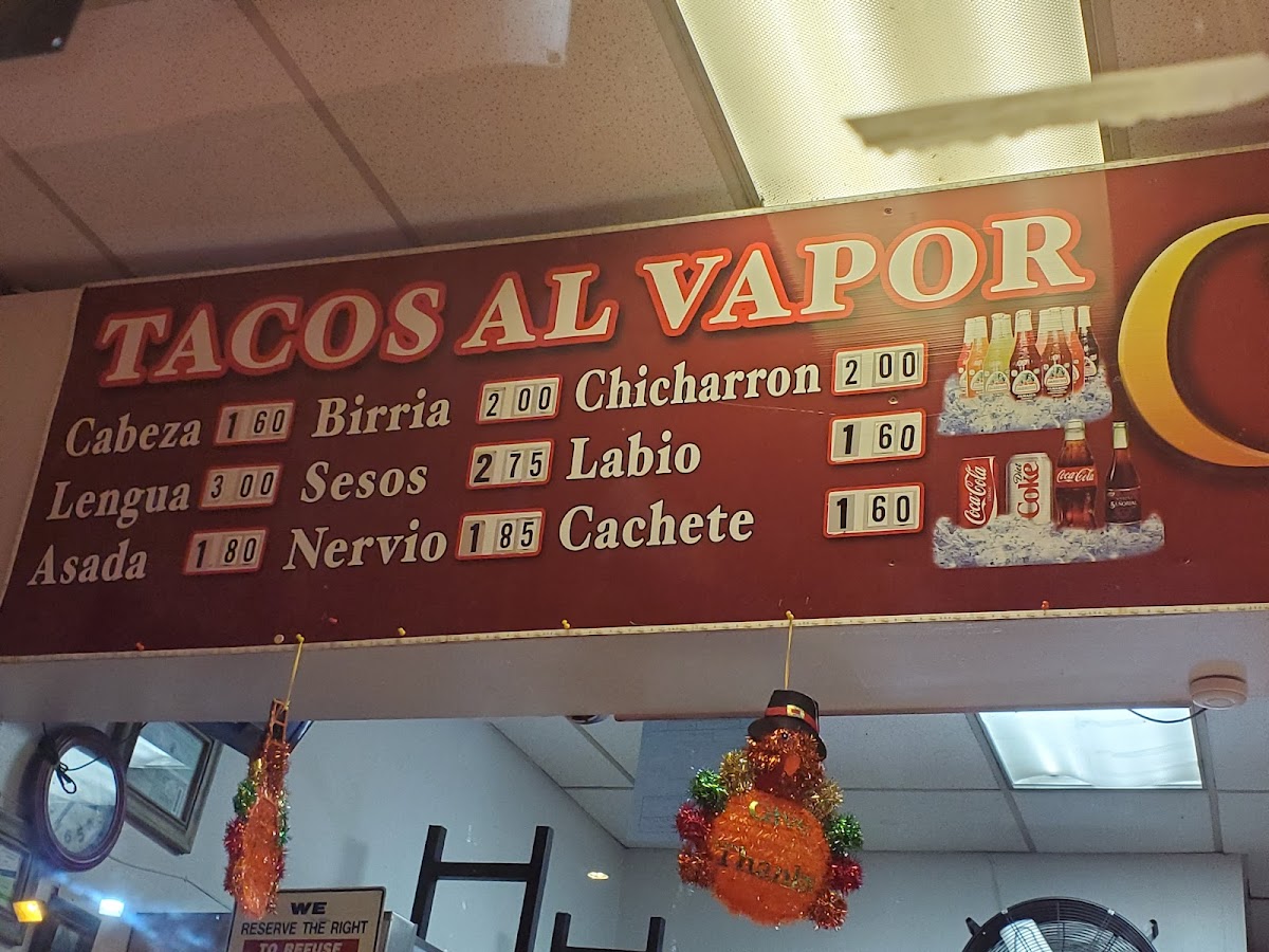 Menu Tacos Al Vapor El Canelo-10