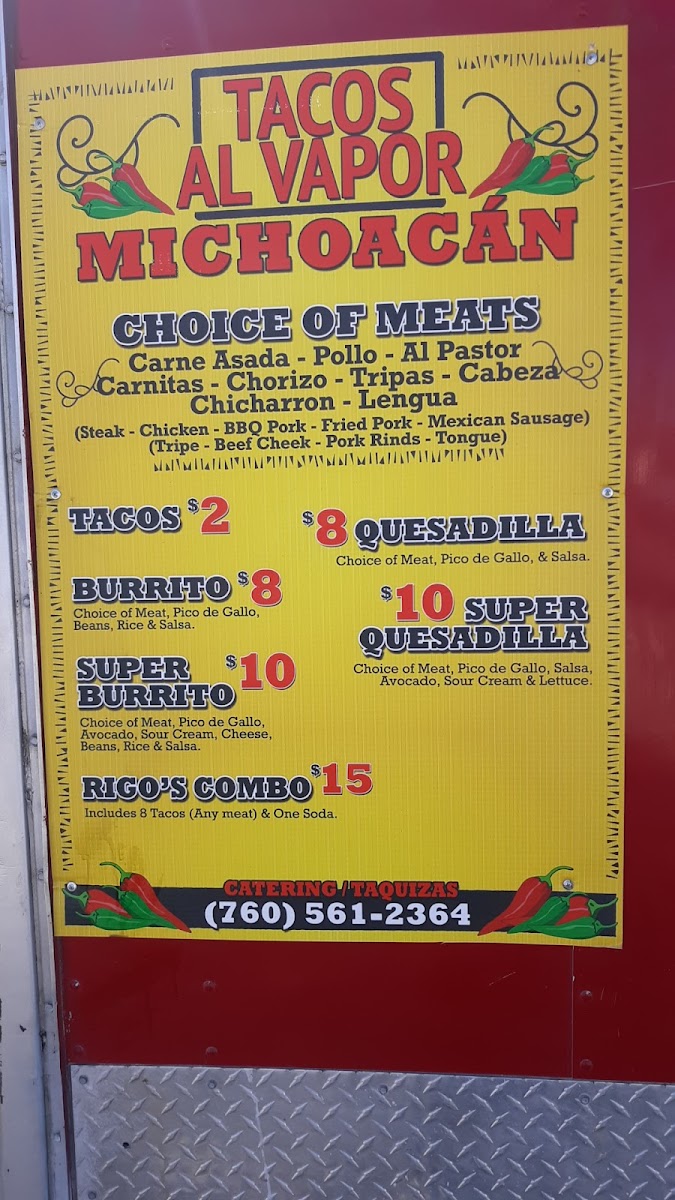 Menu Tacos Al Vapor El Canelo-2