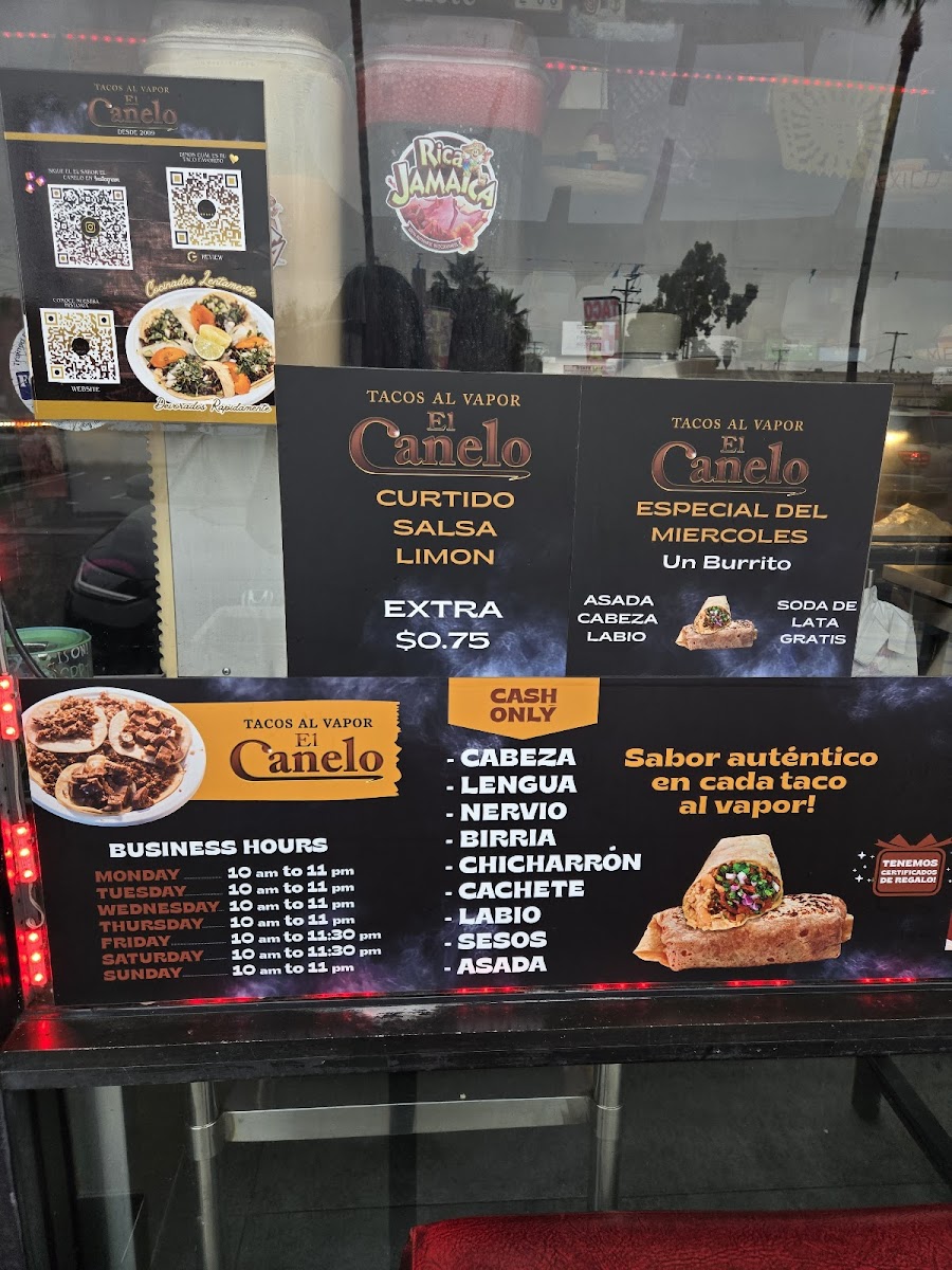 Menu Tacos Al Vapor El Canelo-4