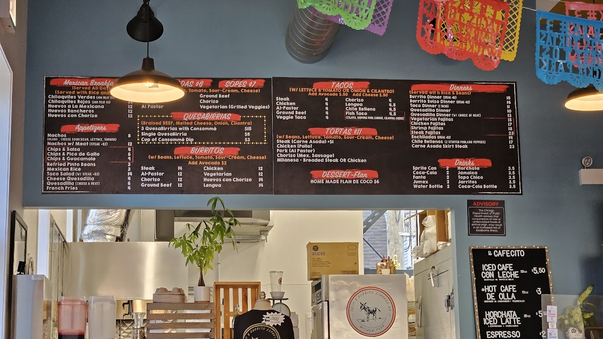 Menu Tacos & Burrito Express #3-1
