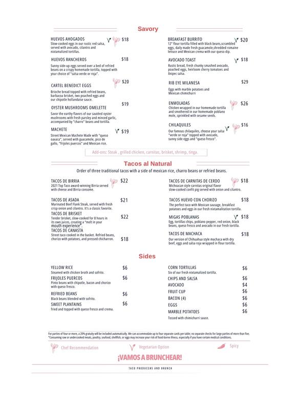 Menu Tacos Del Cartel New Orleans-2