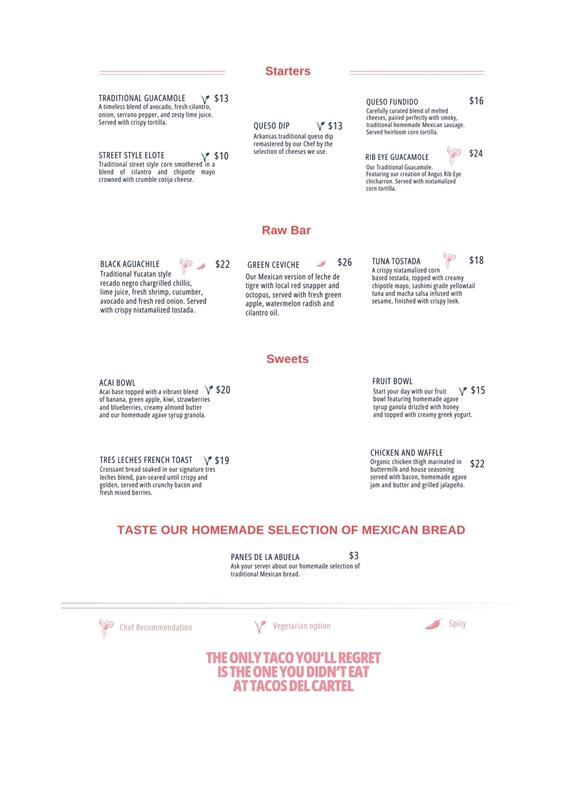 Menu Tacos Del Cartel New Orleans-4