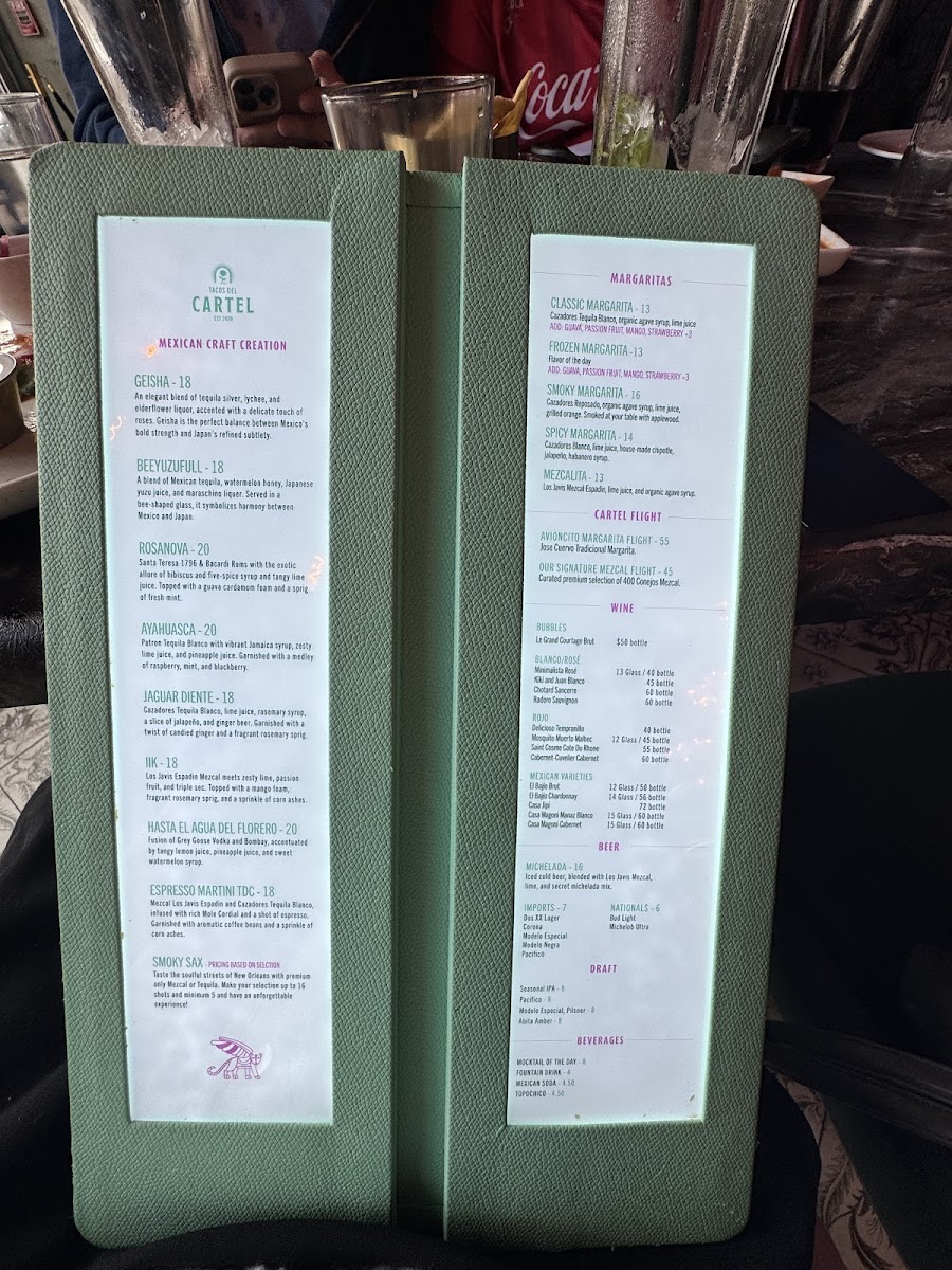 Menu Tacos Del Cartel New Orleans-7