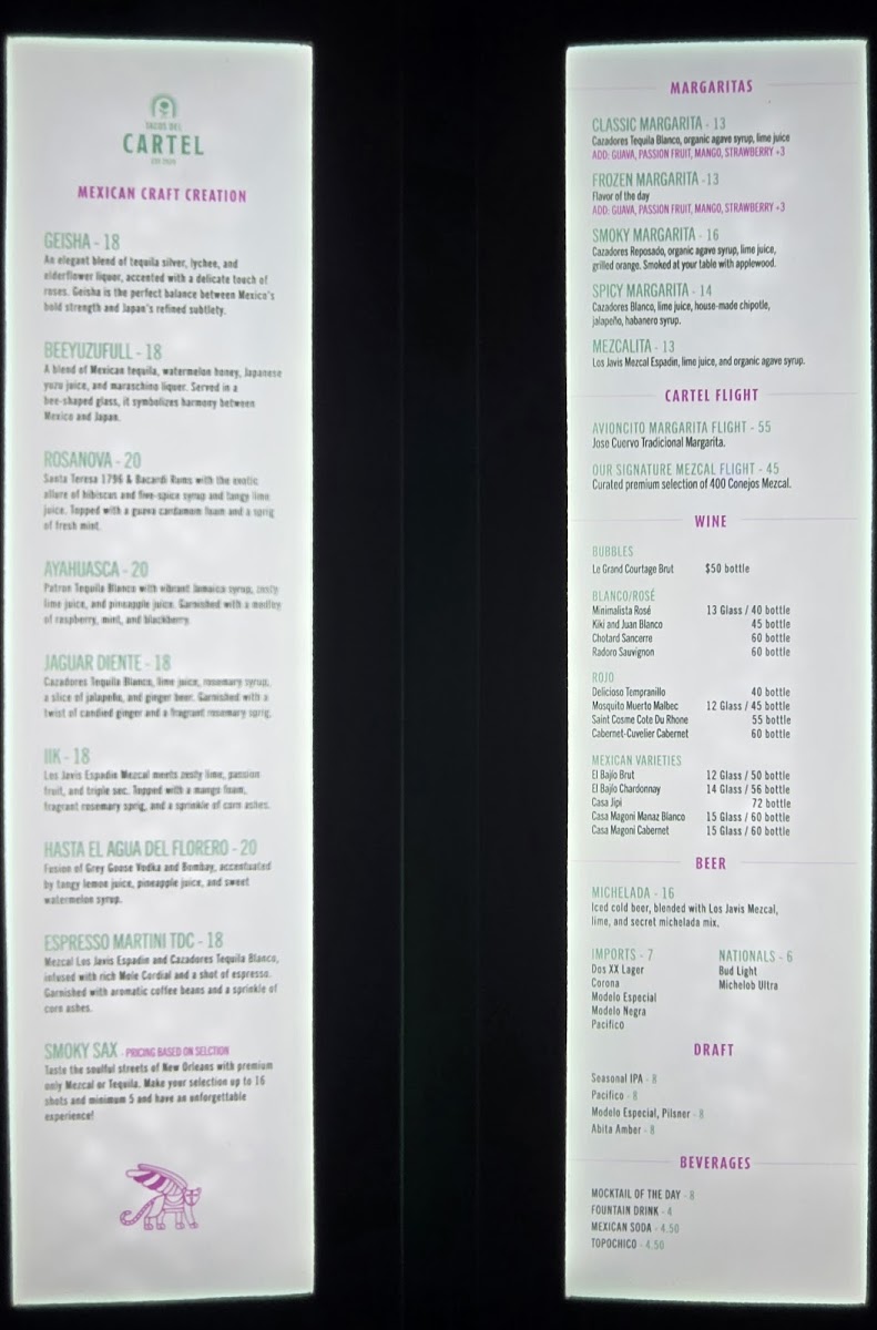 Menu Tacos Del Cartel New Orleans-9