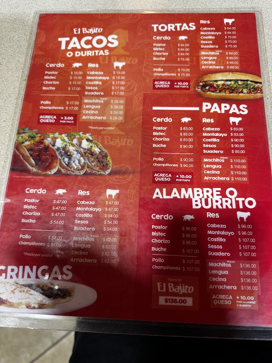 Menu Tacos El Bajito-1