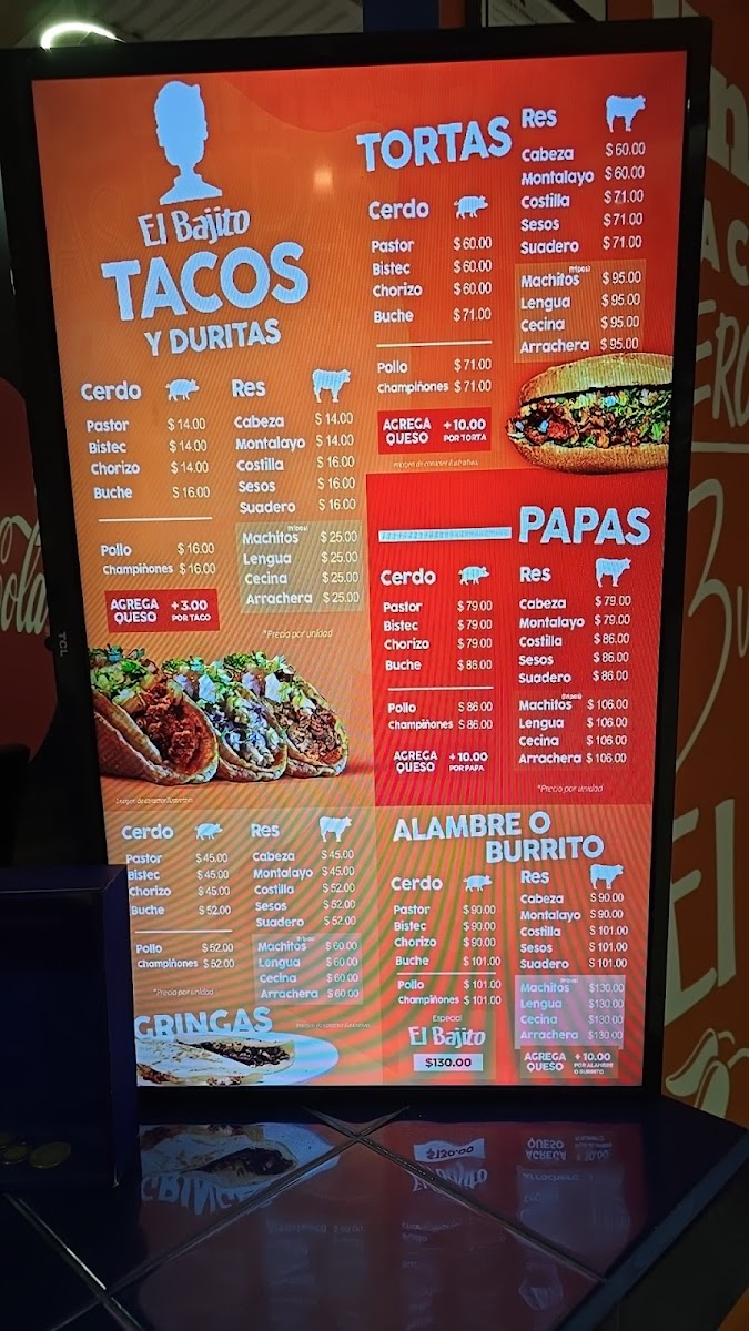 Menu Tacos El Bajito-5