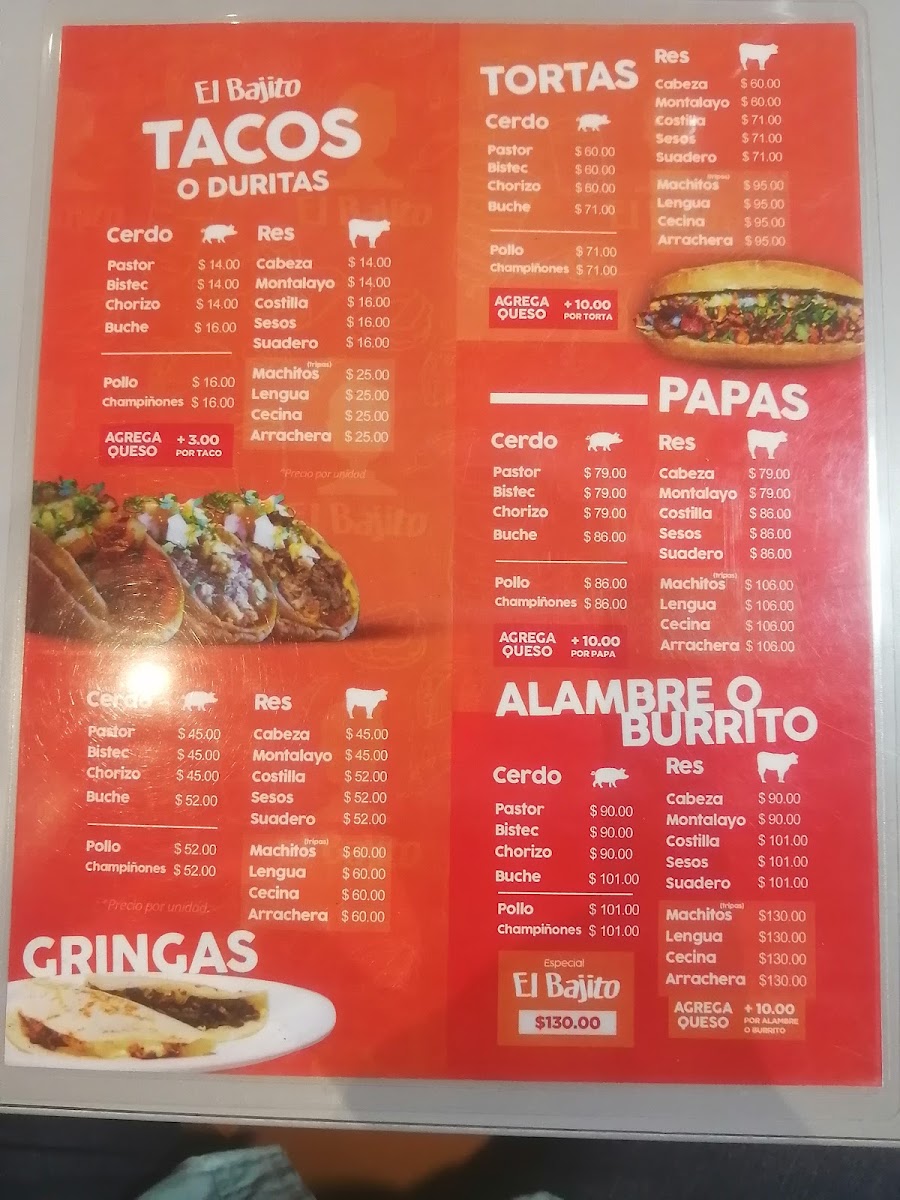 Menu Tacos El Bajito-6