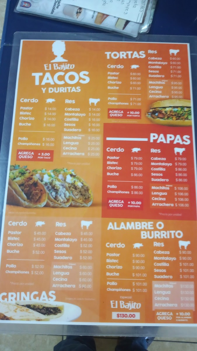 Menu Tacos El Bajito-8