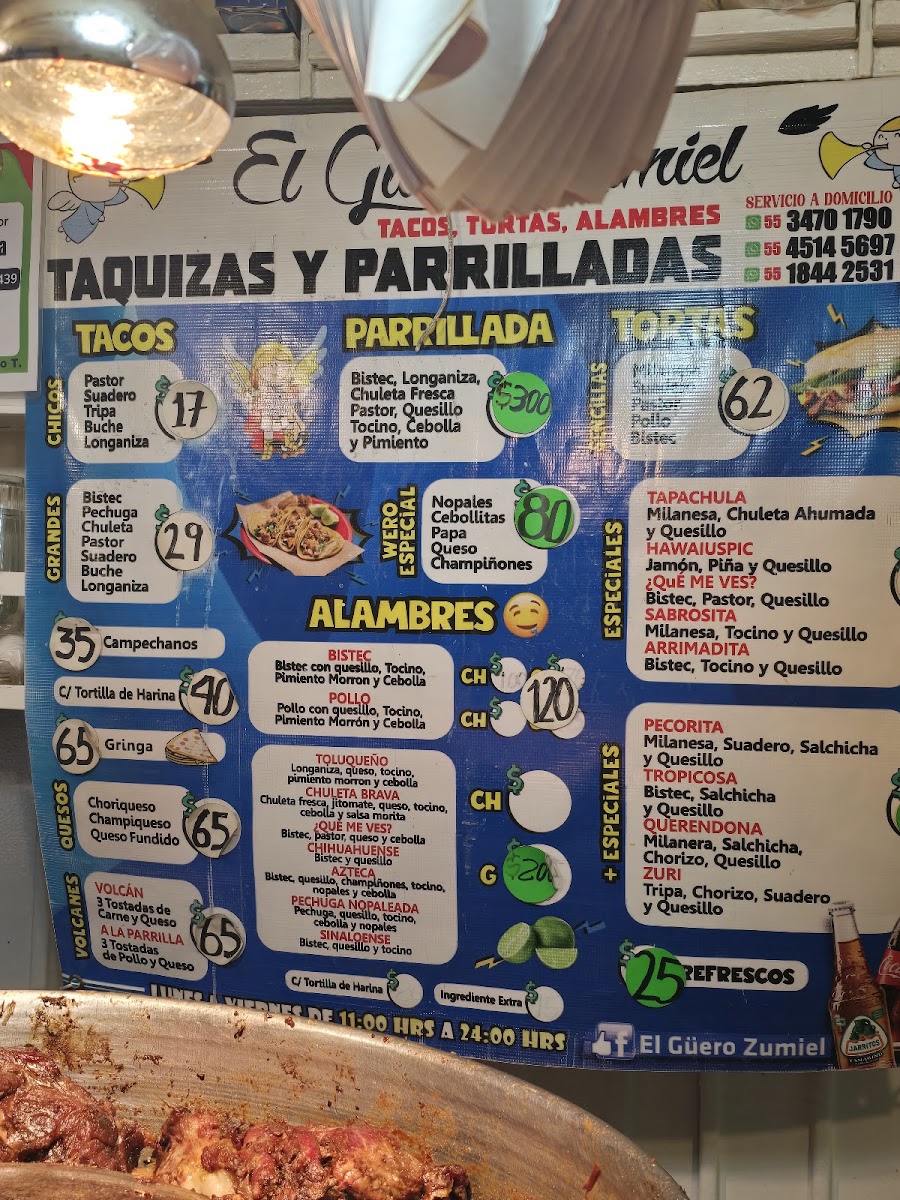Menu Tacos El Guero Zumiel-1