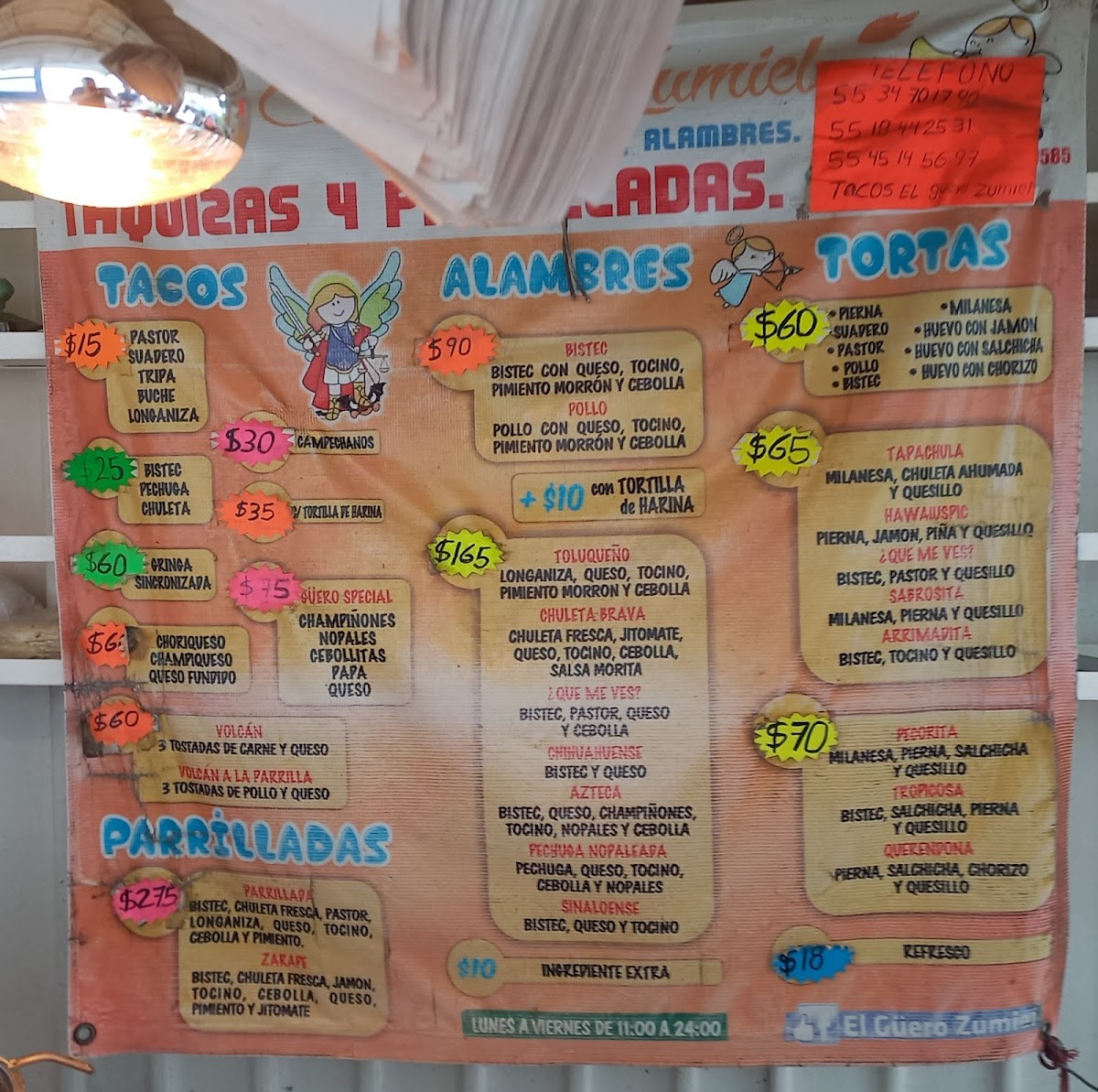 Menu Tacos El Guero Zumiel-2
