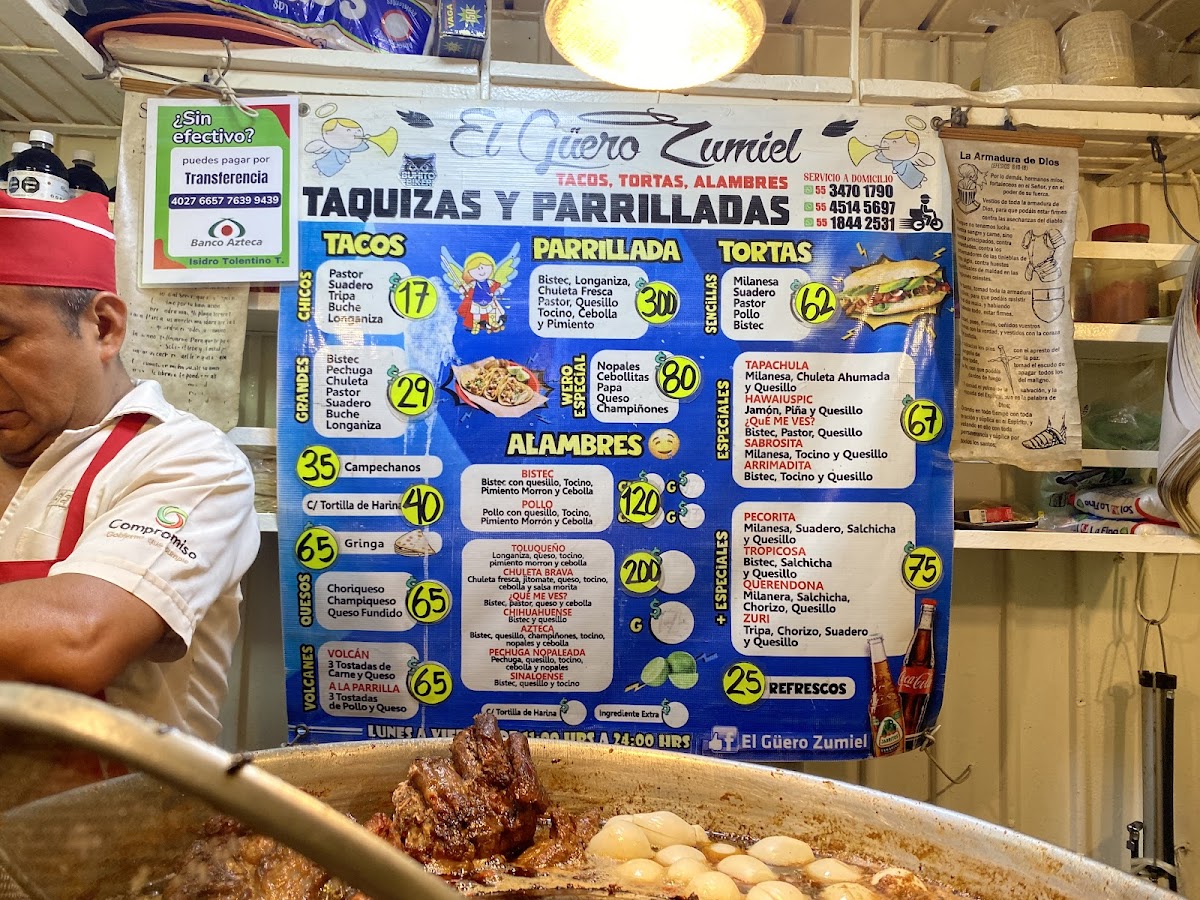 Menu Tacos El Guero Zumiel-3