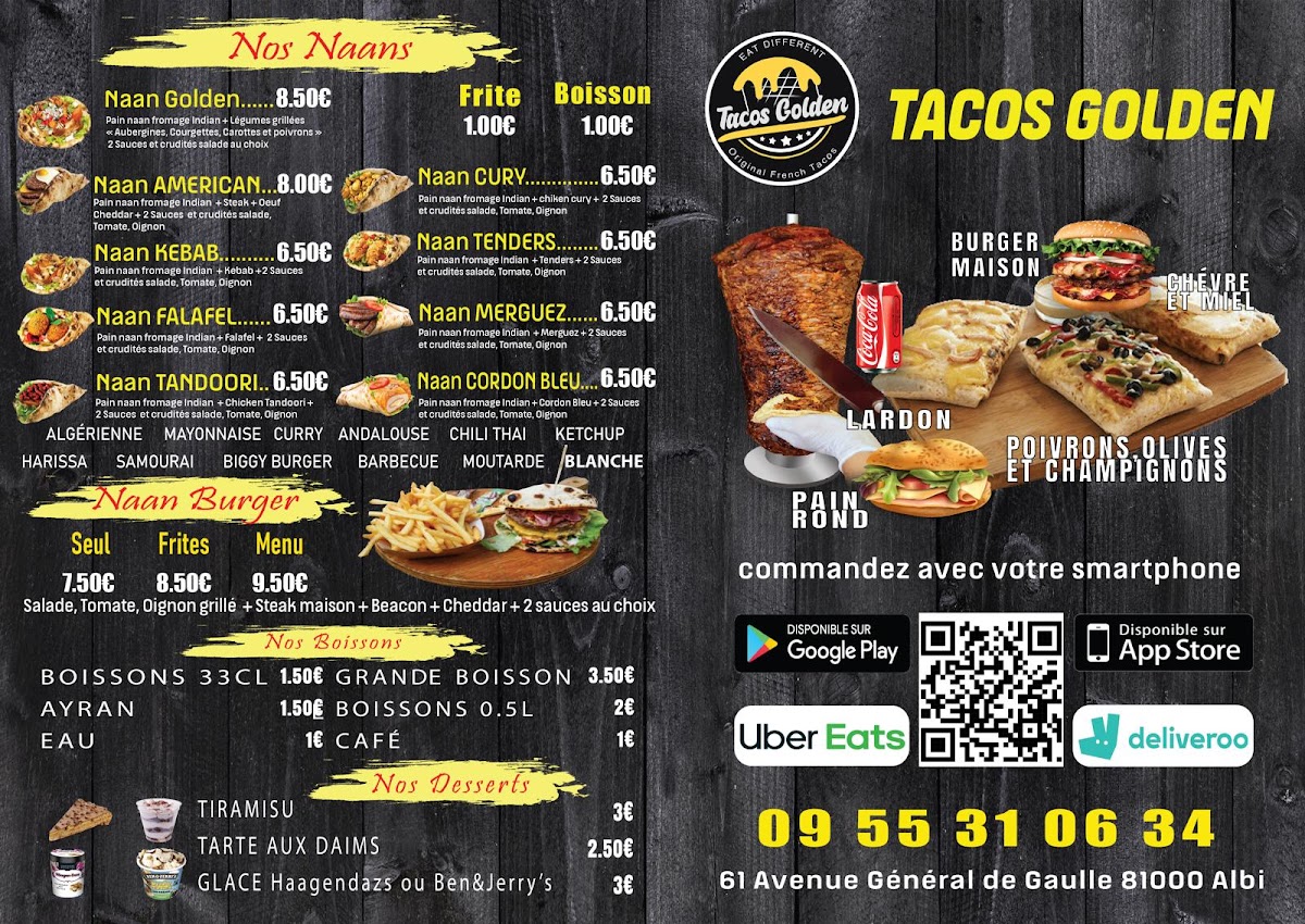 Menu Tacos Golden Albi-1