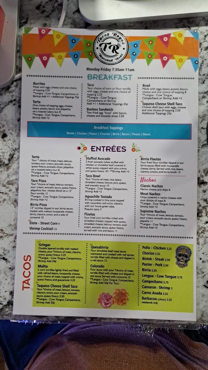 Menu Tacos Reyes Restaurant-3