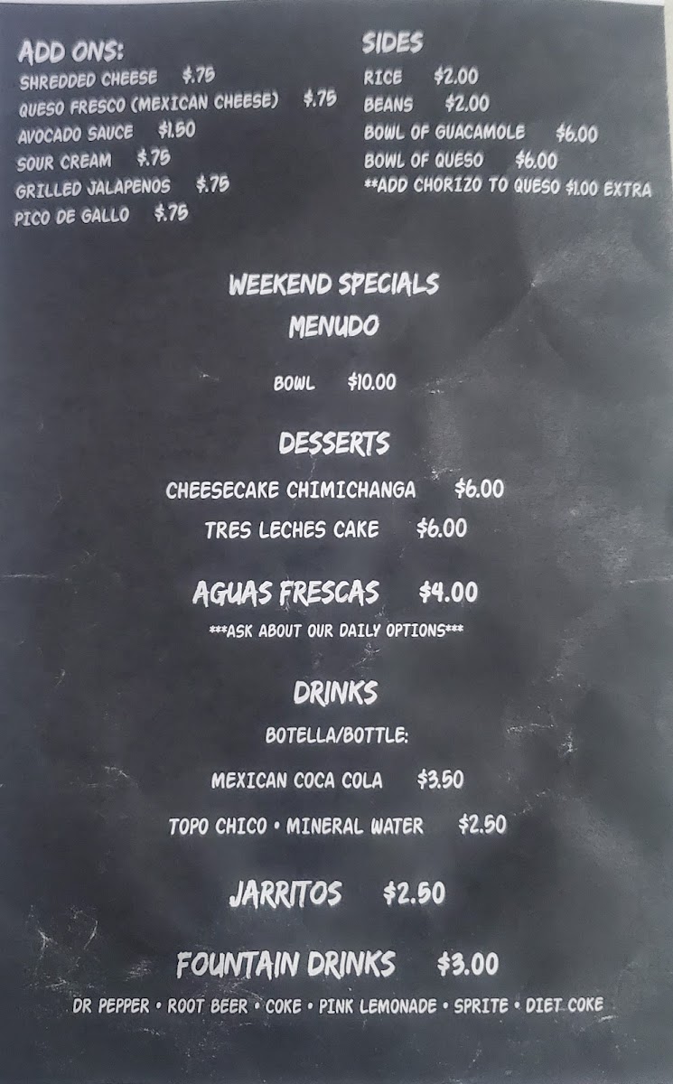 Menu Tacos Reyes Restaurant-4