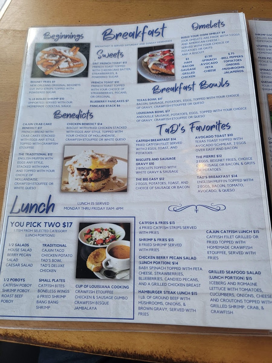 Menu Tad's Louisiana Cooking-10