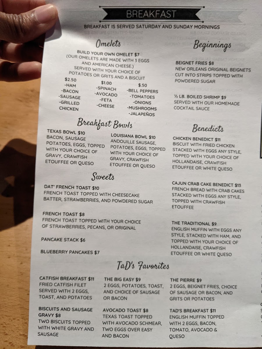 Menu Tad's Louisiana Cooking-4