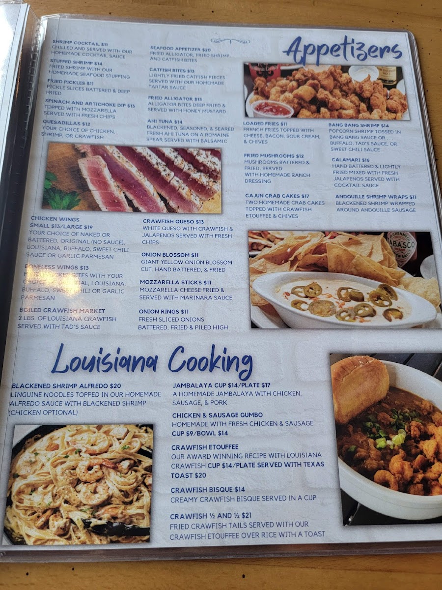 Menu Tad's Louisiana Cooking-7