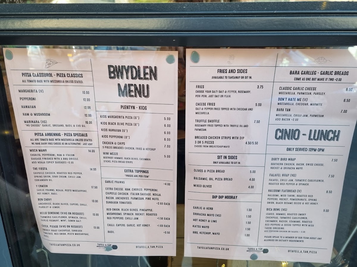 Menu Tafell A Tân-3