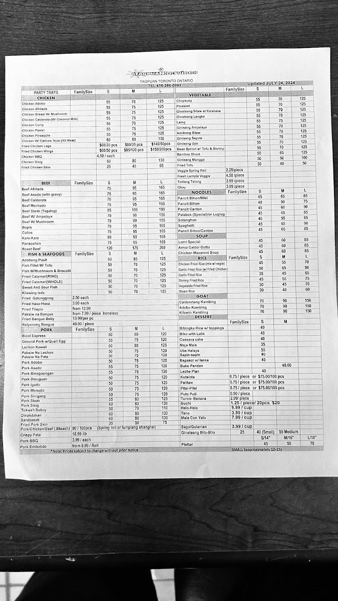 Menu Tagpuan Morningside-1
