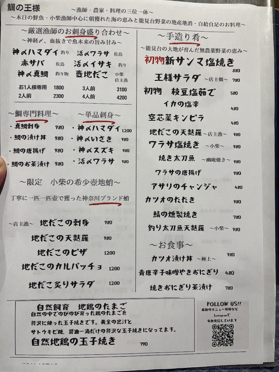 Menu Tai No Ōsama-1