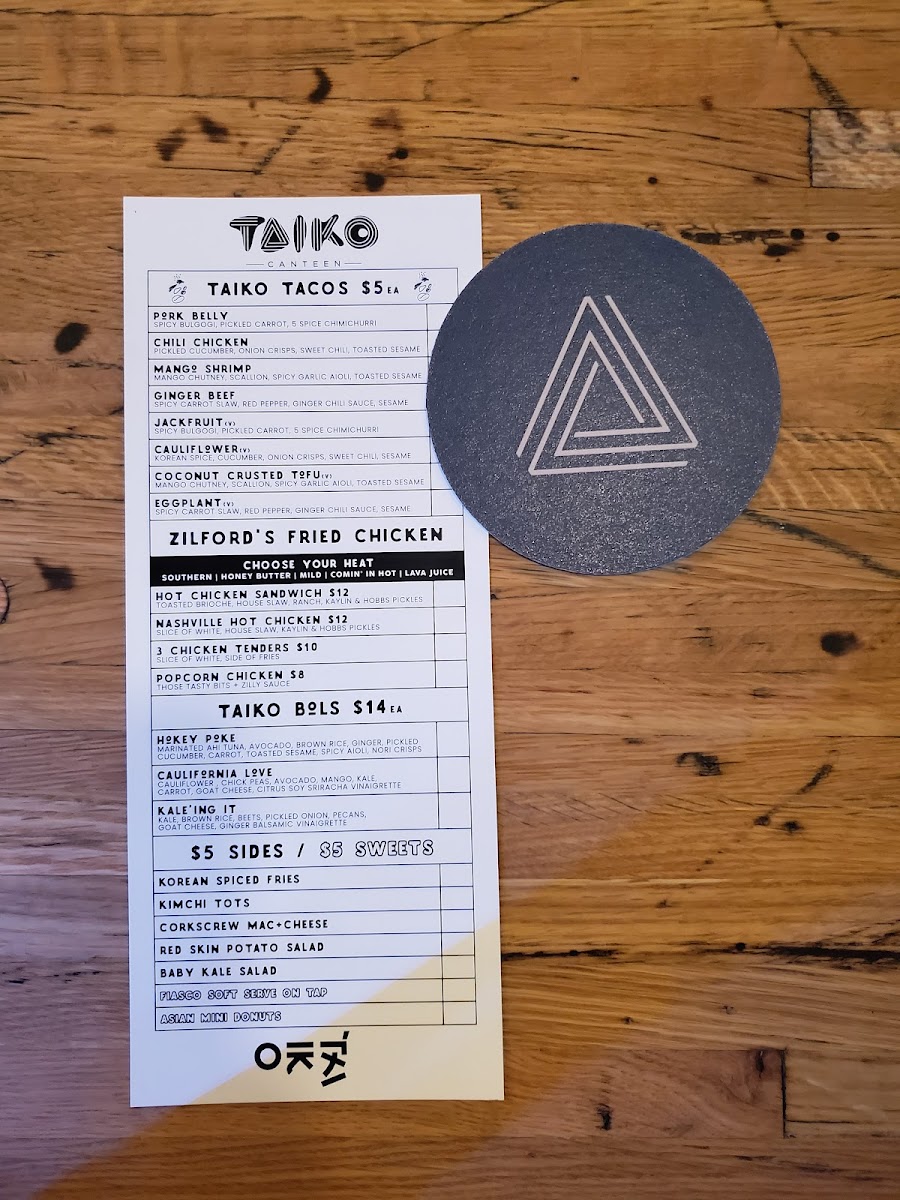 Menu Taiko Canteen - Home Of Lucky Putt-9