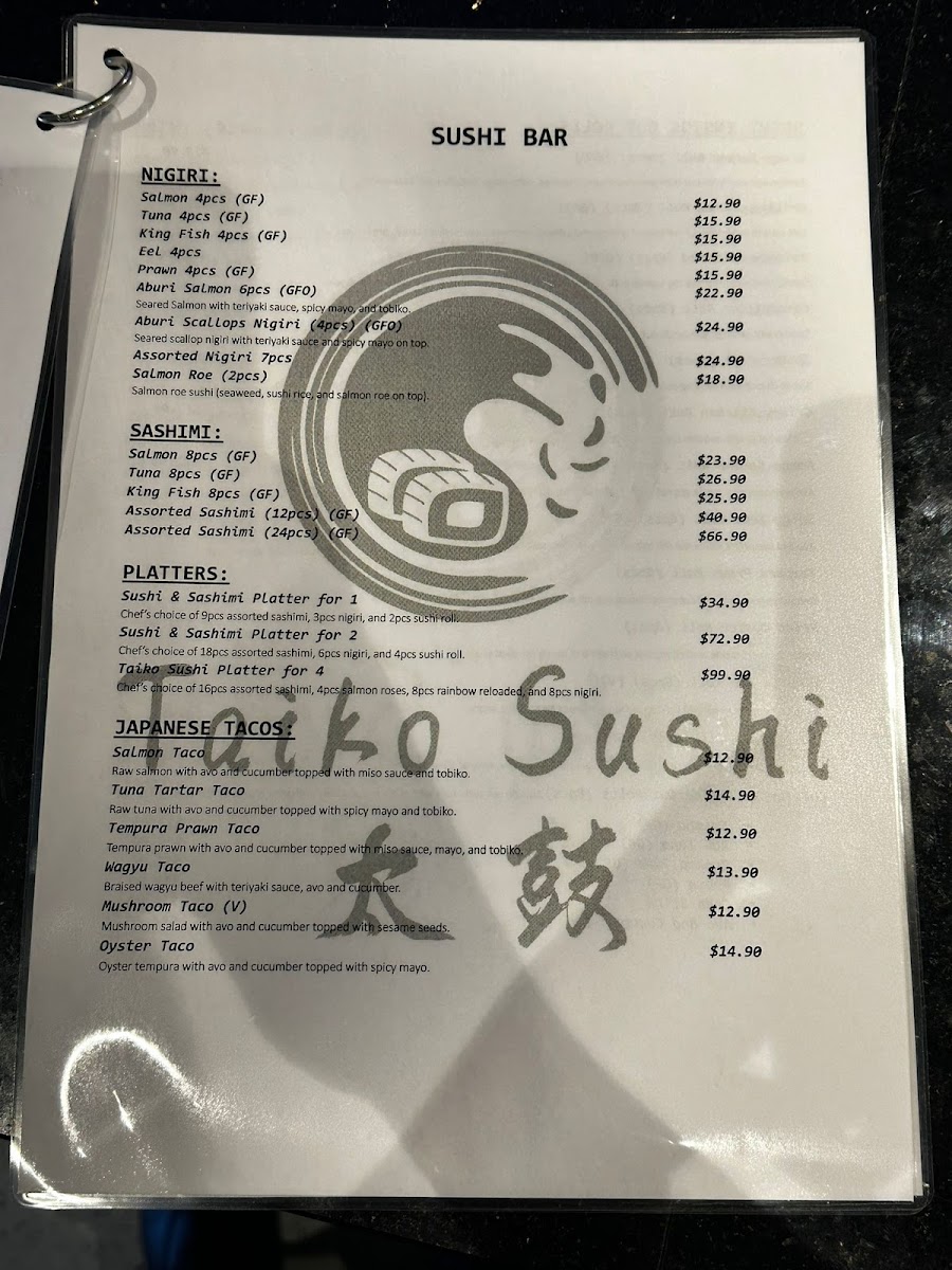 Menu Taiko On Chapel-3