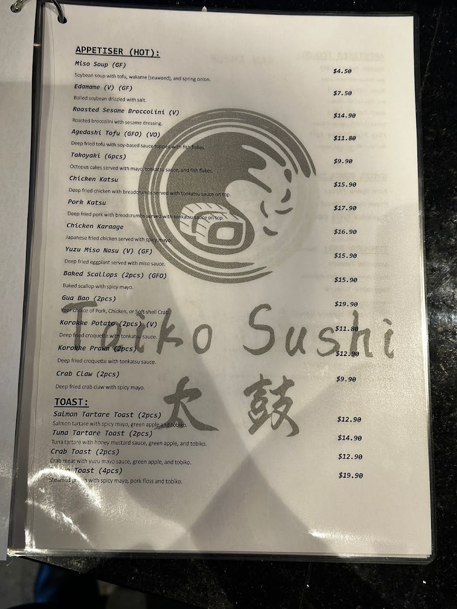 Menu Taiko On Chapel-6