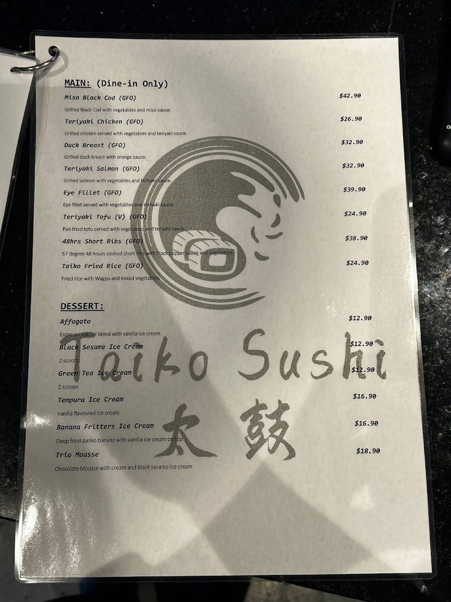 Menu Taiko On Chapel-9