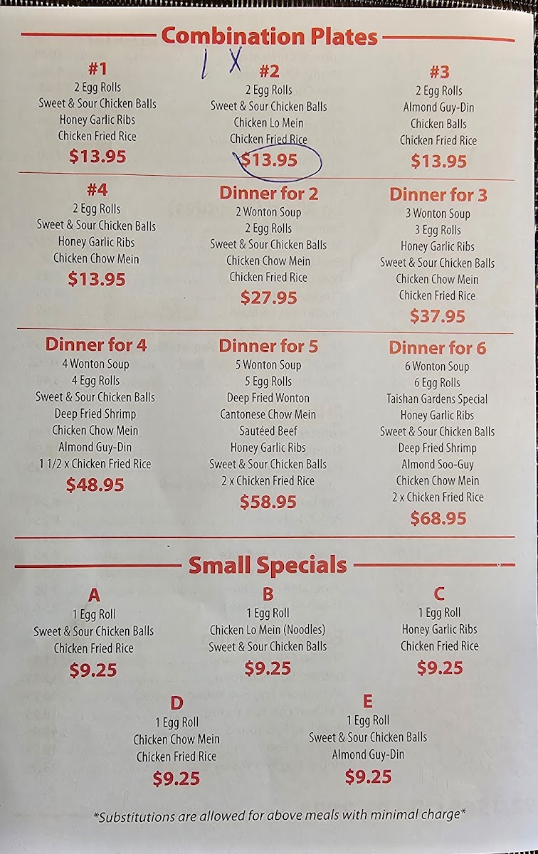 Menu Taishan Gardens Restaurant-1