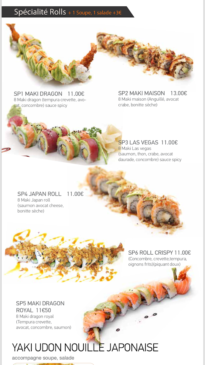 Menu Taiyo-1