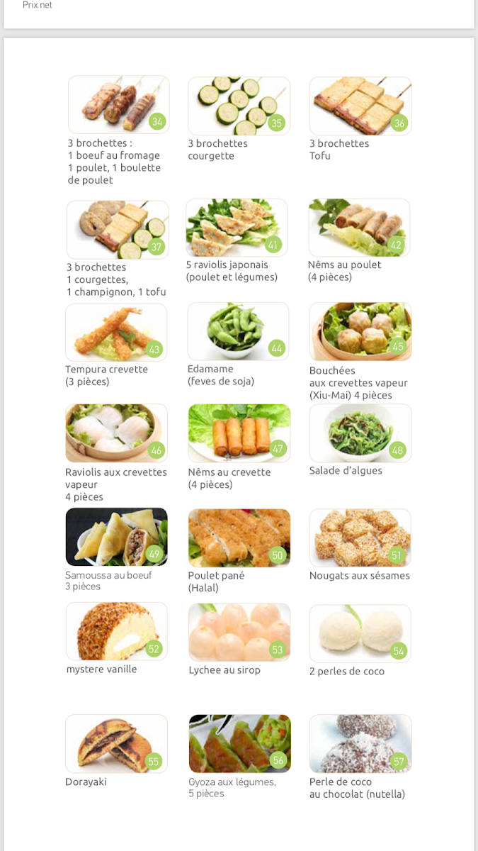 Menu Taiyo-3