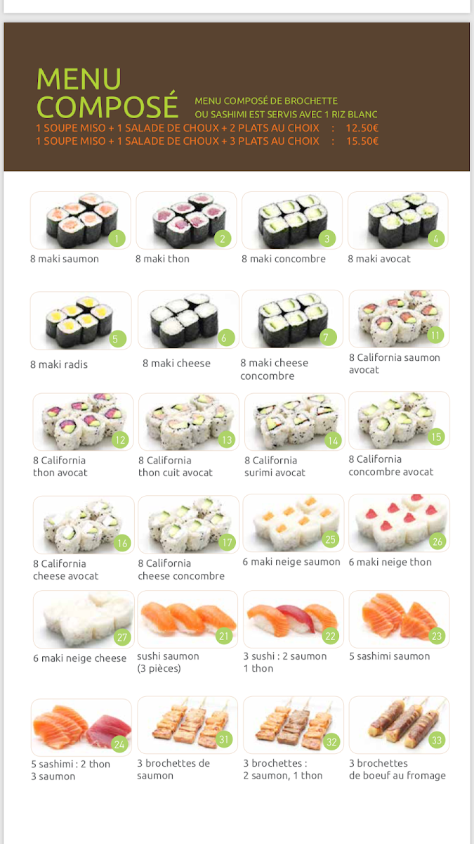 Menu Taiyo-4