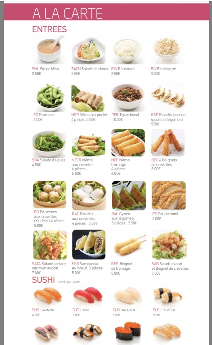 Menu Taiyo-6