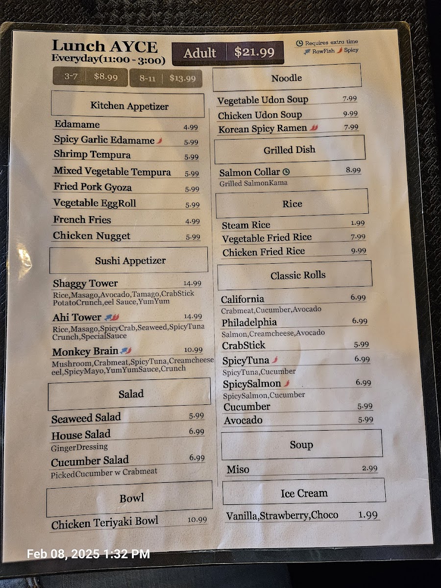 Menu Taizzi Sushi - Memorial-7