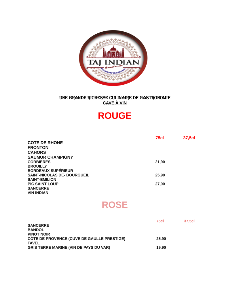 Menu Taj Indian Cornebarrieu-7