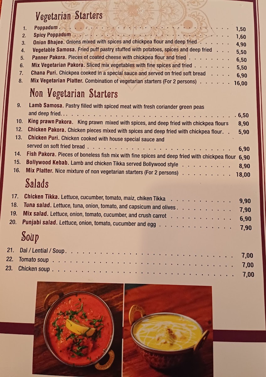Menu Taj Indian Restaurant-1