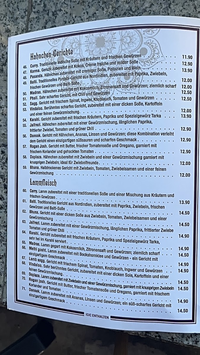 Menu Taj Indian Restaurant-4
