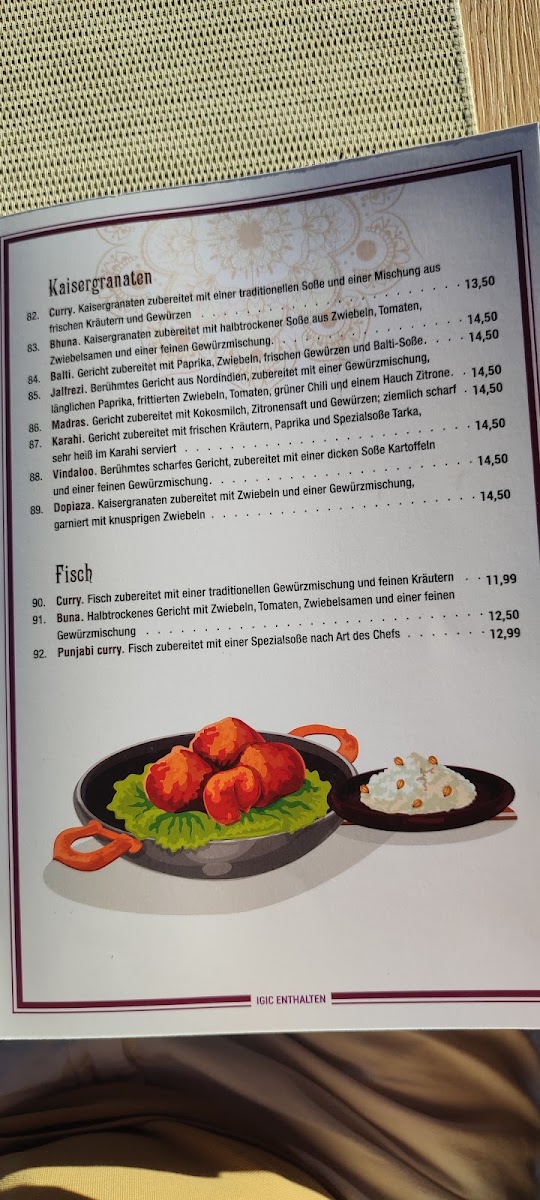 Menu Taj Indian Restaurant-7