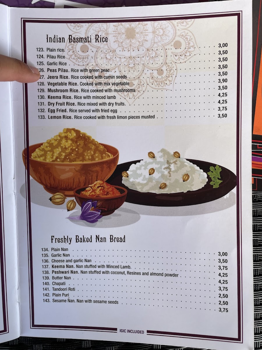 Menu Taj Indian Restaurant-8