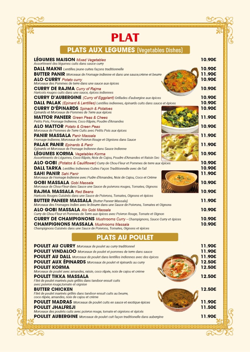 Menu Taj Mahal Paris 5Ème-1