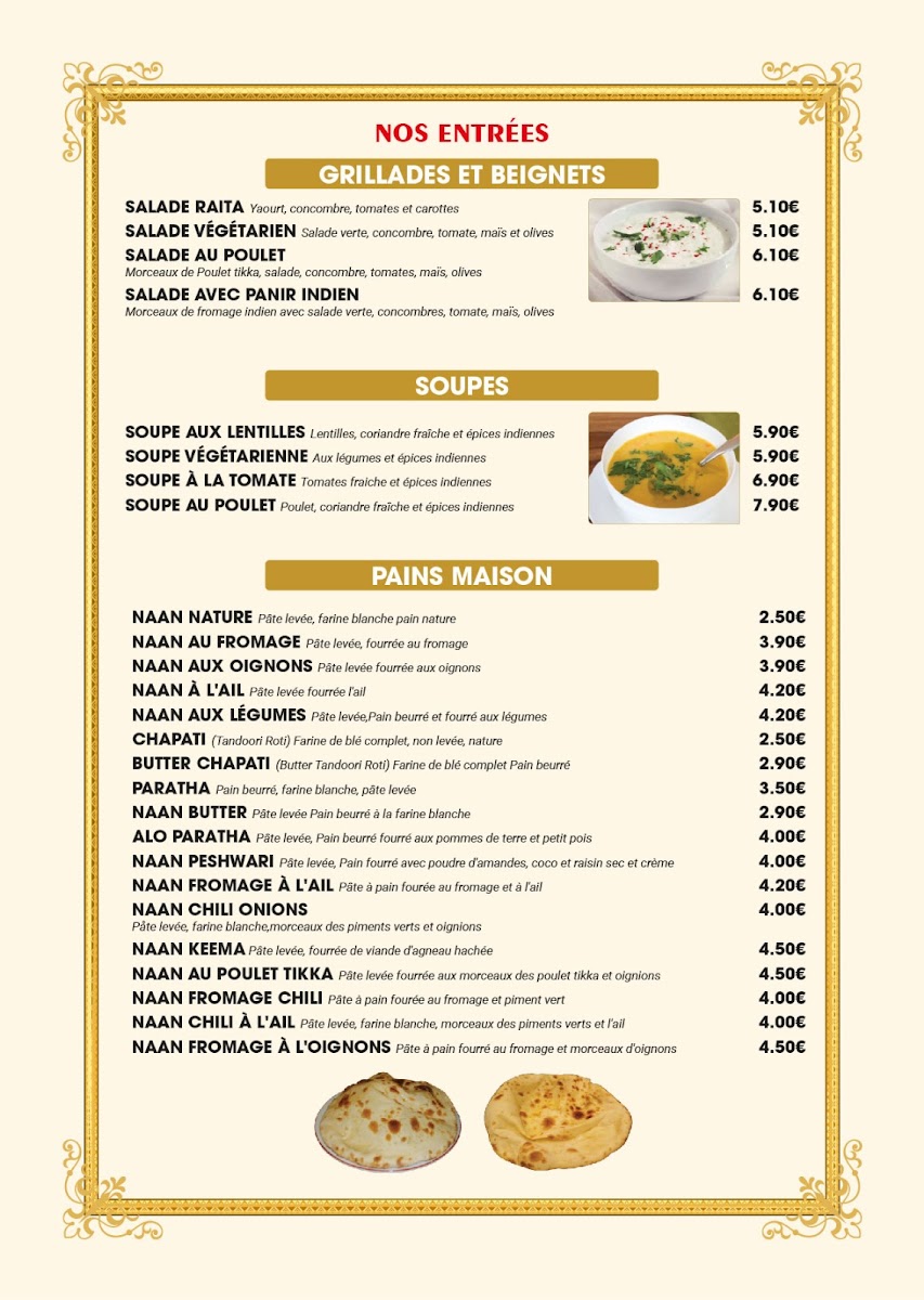 Menu Taj Mahal Paris 5Ème-5