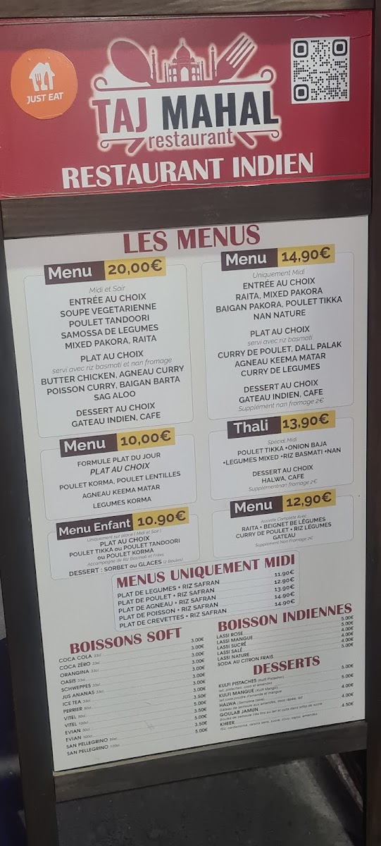 Menu Taj Mahal Paris 5Ème-8