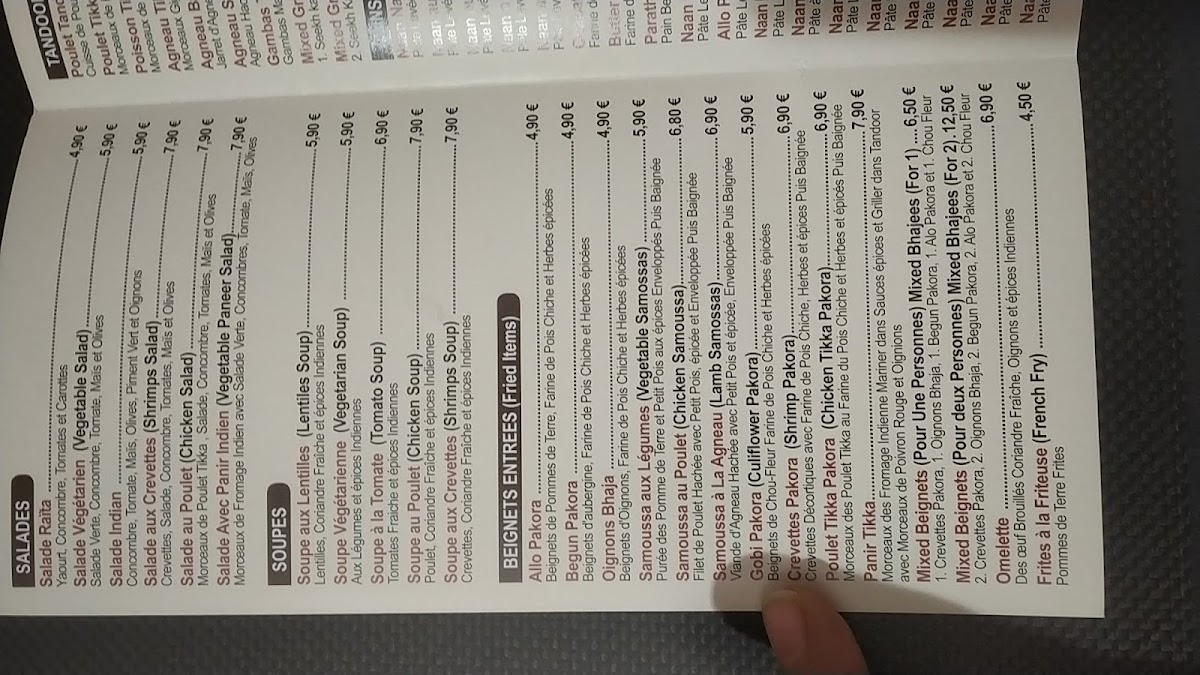 Menu Taj Mahal Paris-2