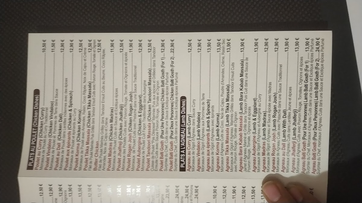 Menu Taj Mahal Paris-8