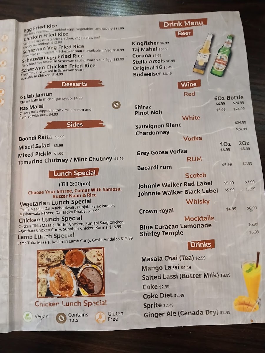 Menu Taj Mahal Restaurant (Confederation Dr)-3