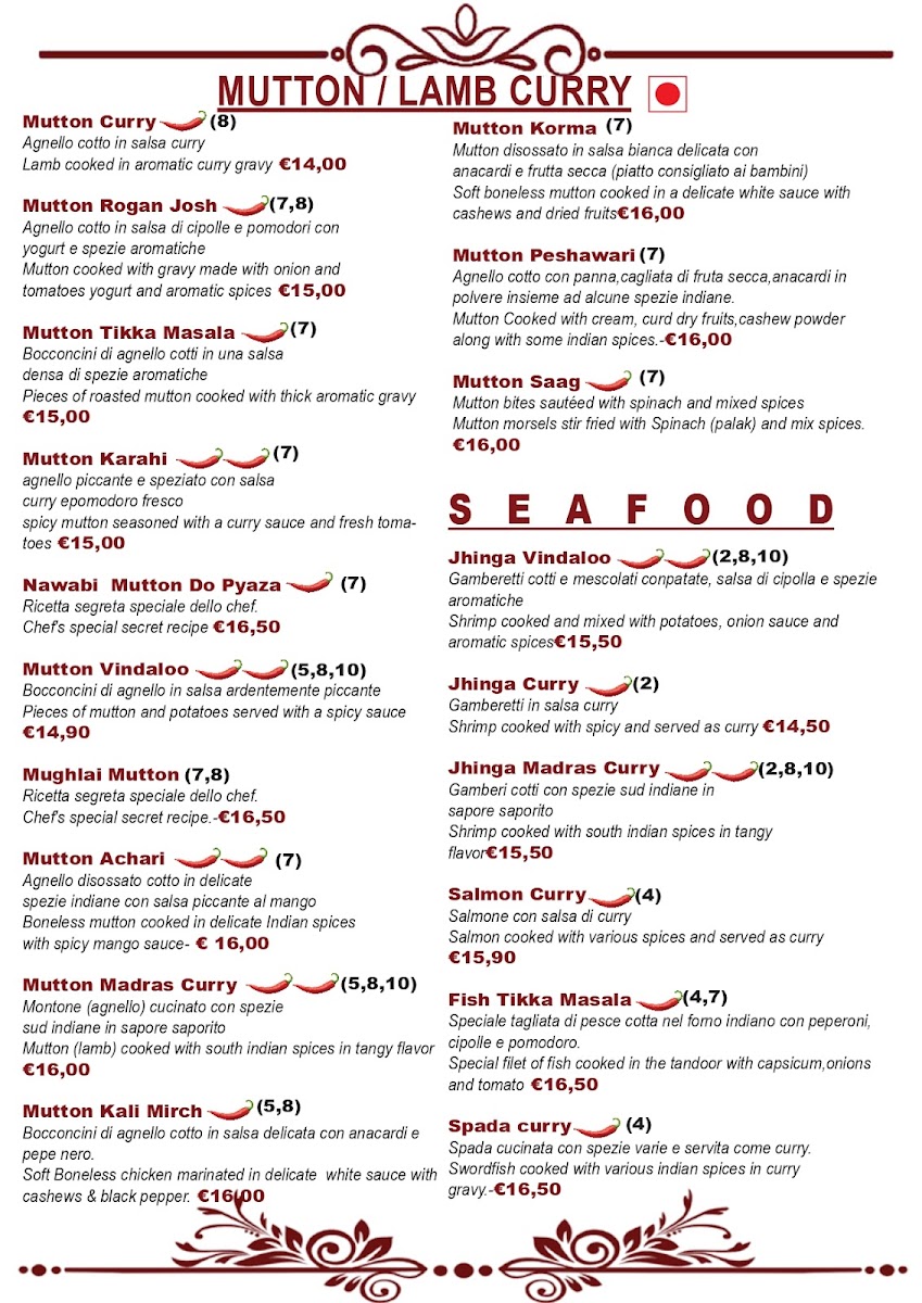 Menu Taj Palace Ristorante Indian A Firenze-2