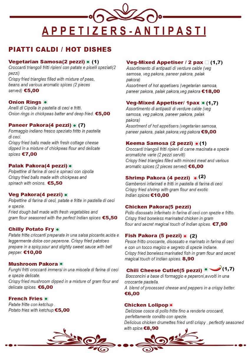 Menu Taj Palace Ristorante Indian A Firenze-5