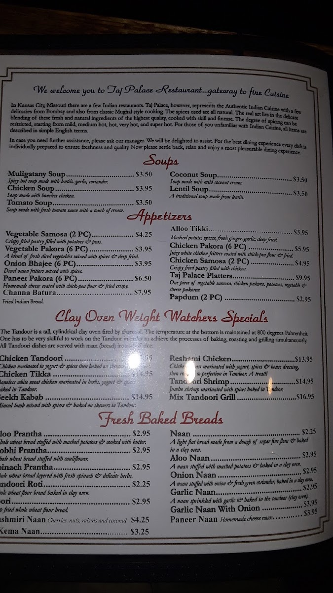 Menu Taj Palace-10